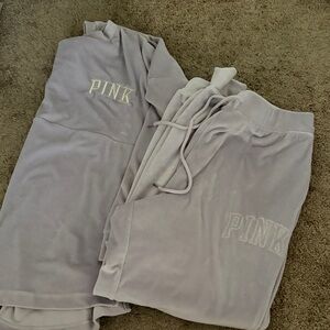 PINK Victoria's Secret Gray (purply) sweatsuit